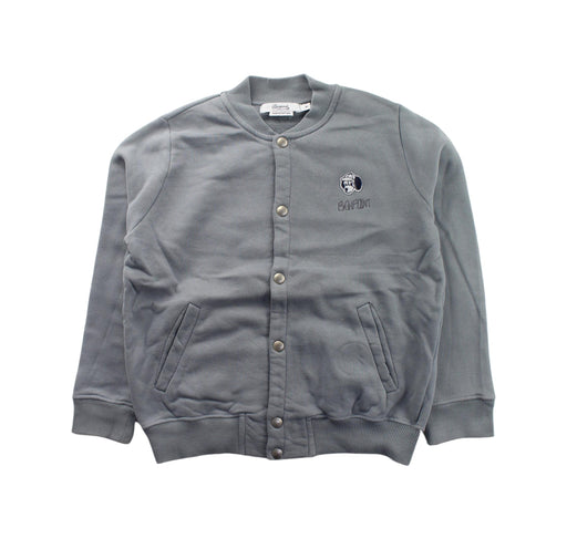 A Grey Zippered Sweatshirts from Bonpoint in size 6T for boy. (Front View)