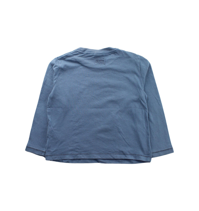 A Blue Long Sleeve T Shirts from Knot in size 4T for boy. (Back View)