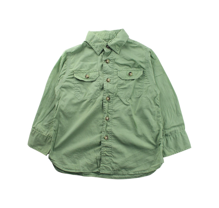 A Green Long Sleeve Shirts from Crewcuts in size 2T for girl. (Front View)