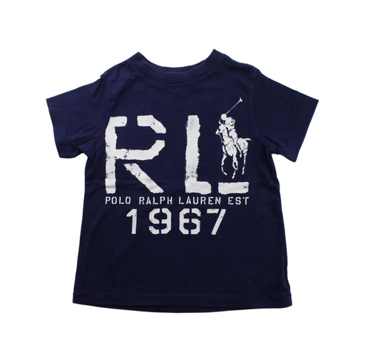 A Blue Short Sleeve T Shirts from Polo Ralph Lauren in size 3T for boy. (Front View)