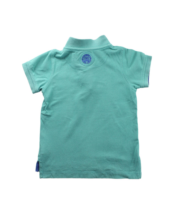 A Green Short Sleeve Polos from Shanghai Tang in size 2T for boy. (Back View)