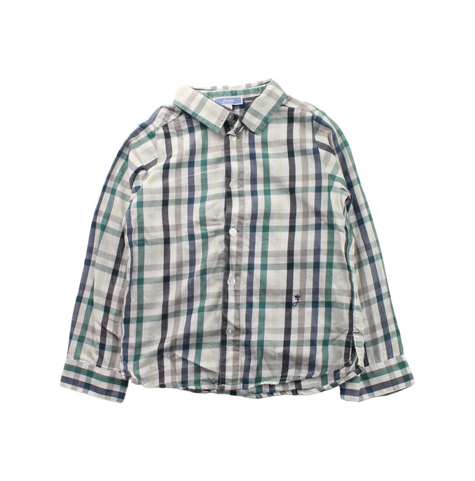 A White Long Sleeve Shirts from Jacadi in size 3T for boy. (Front View)