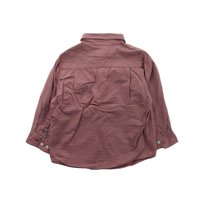 A Red Long Sleeve Shirts from Jacadi in size 2T for boy. (Back View)