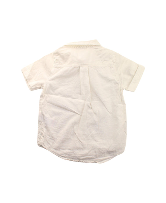 A White Short Sleeve Shirts from Jacadi in size 4T for boy. (Back View)