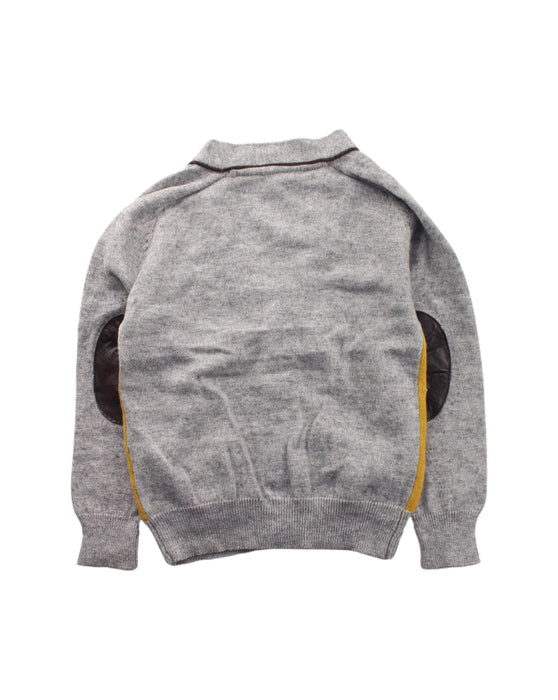 A Grey Cardigans from Jacadi in size 4T for boy. (Back View)