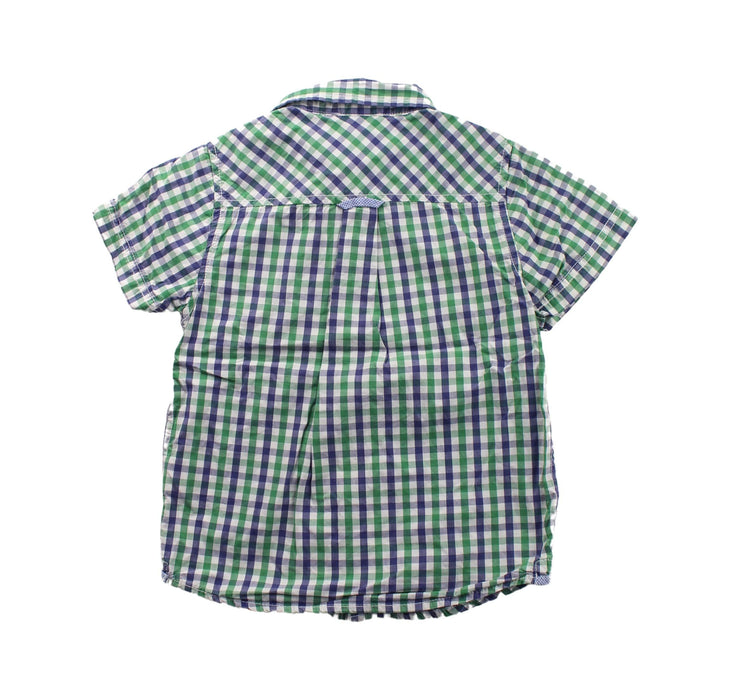 A Blue Short Sleeve Shirts from Jacadi in size 4T for boy. (Back View)