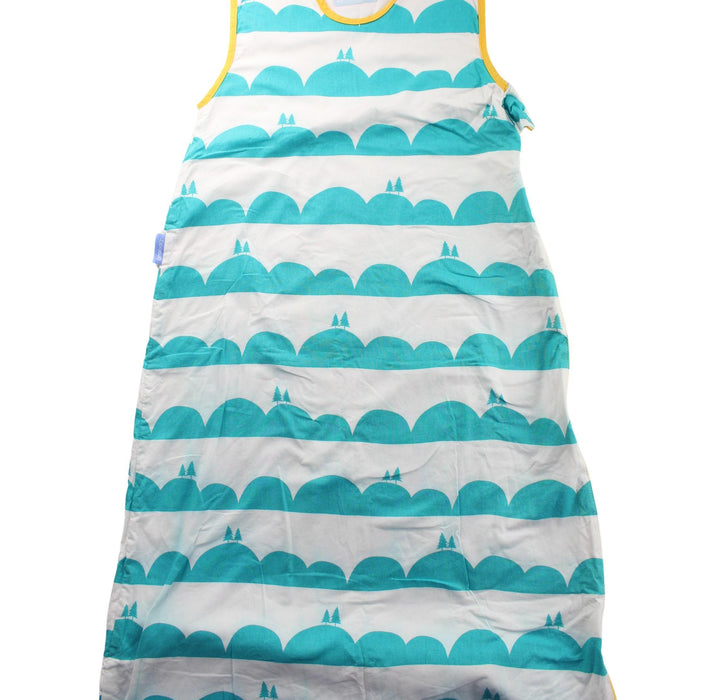 A Blue Sleepsacs from The Gro Company in size 18-24M for neutral. (Front View)