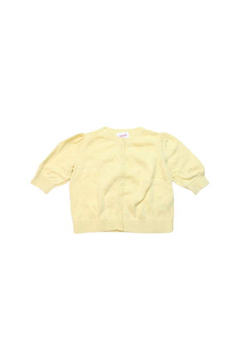 A Yellow Cardigans from Seed in size 2T for girl. (Front View)