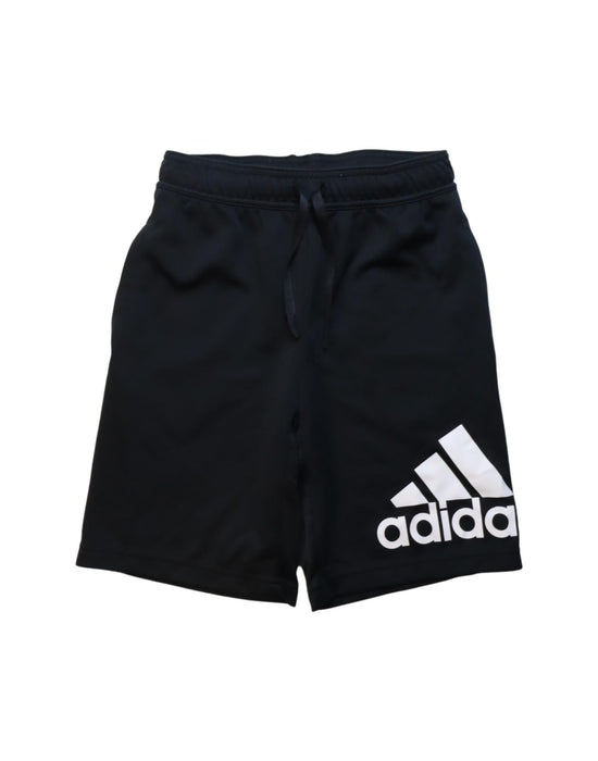 A Black Active Shorts from Adidas in size 11Y for boy. (Front View)