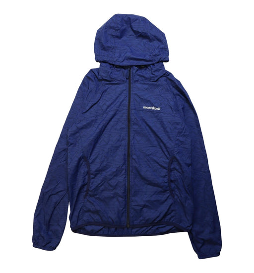 A Blue Lightweight Jackets from Mont-bell in size 14Y for boy. (Front View)
