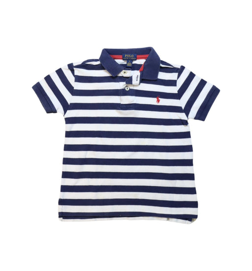 A Navy Short Sleeve Polos from Polo Ralph Lauren in size 5T for boy. (Front View)
