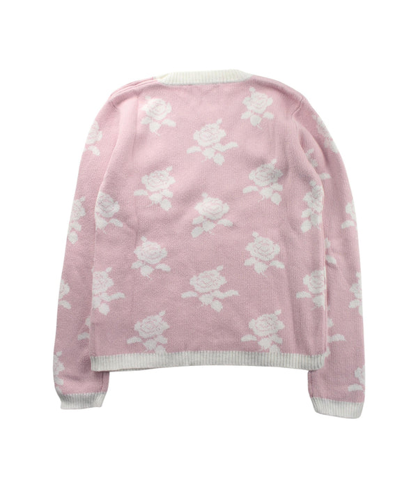 A Pink Knit Sweaters from Atelier Child in size 6T for girl. (Back View)