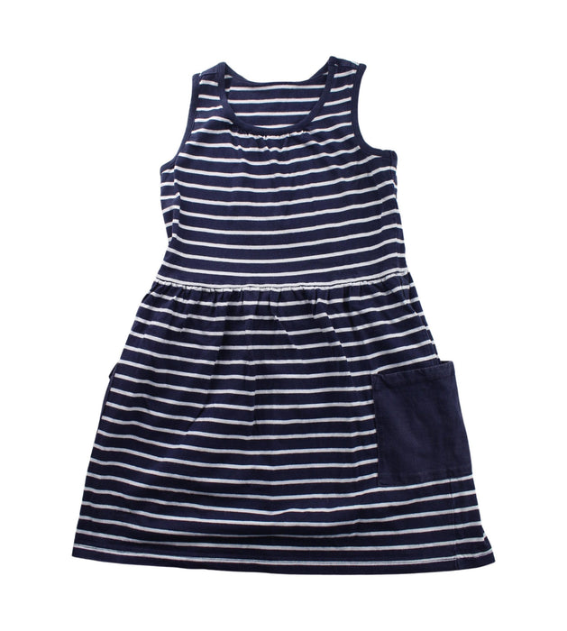 A Blue Sleeveless Dresses from Hanna Andersson in size 5T for girl. (Front View)