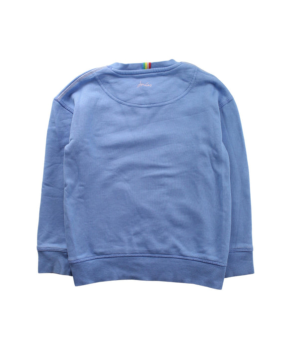 A Blue Crewneck Sweatshirts from Joules in size 7Y for boy. (Back View)