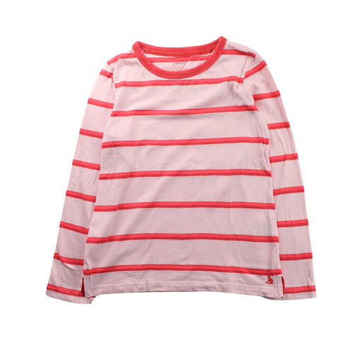 A Pink Long Sleeve T Shirts from Joules in size 7Y for girl. (Front View)