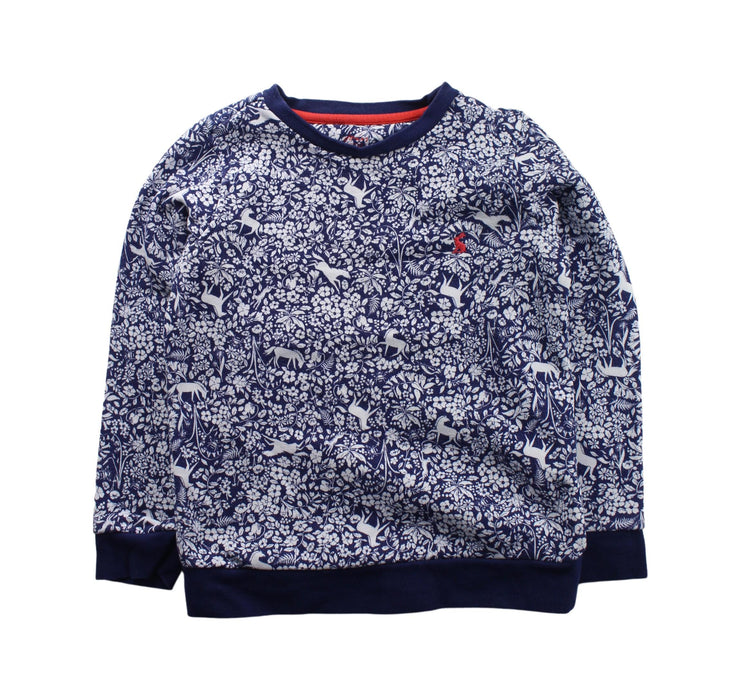 A Blue Crewneck Sweatshirts from Joules in size 7Y for girl. (Front View)