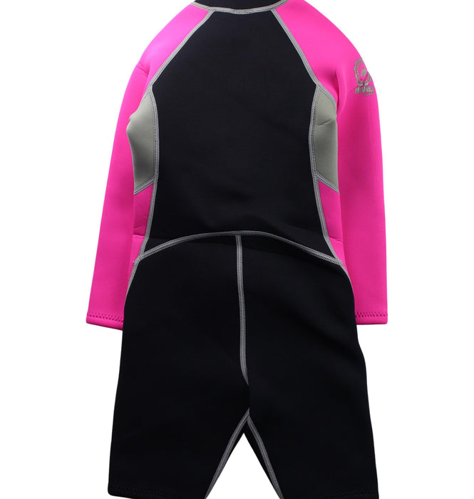 A Black Wetsuits from Minnex in size 8Y for girl. (Back View)