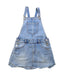 A Blue Overall Dresses from Seed in size 10Y for girl. (Front View)
