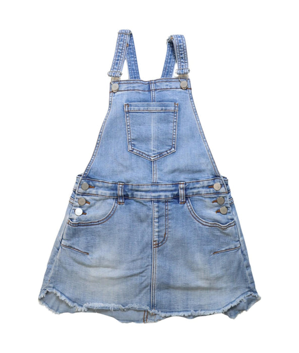 A Blue Overall Dresses from Seed in size 10Y for girl. (Front View)