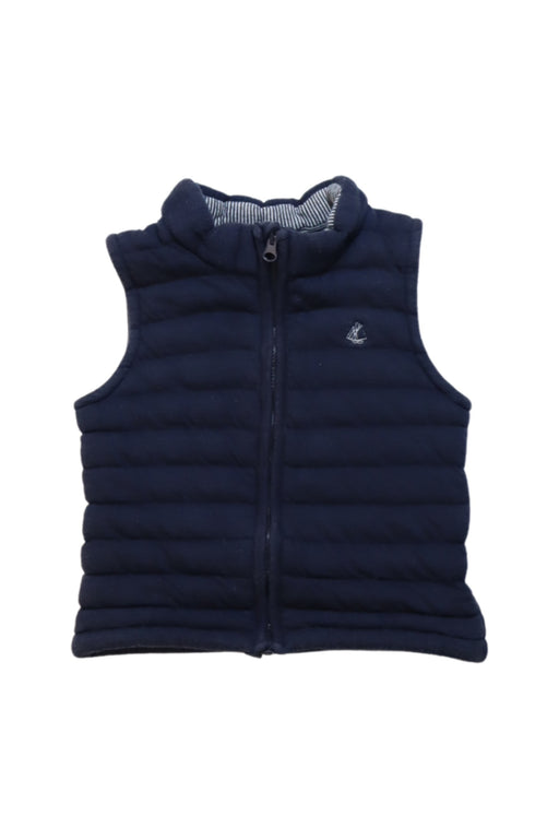 A Navy Outerwear Vests from Petit Bateau in size 12-18M for boy. (Front View)