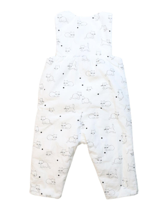 A White Sleeveless Jumpsuits from Jacadi in size 3-6M for neutral. (Back View)