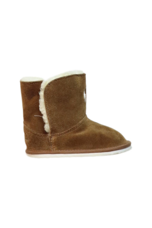 A Brown Winter Boots from Ralph Lauren in size 12-18M for girl. (Front View)