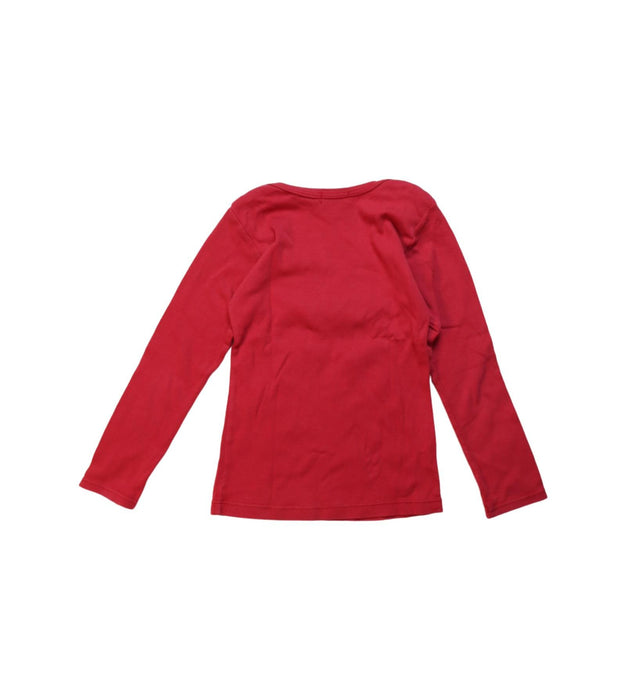 A Red Long Sleeve Tops from Mabo in size 4T for girl. (Back View)