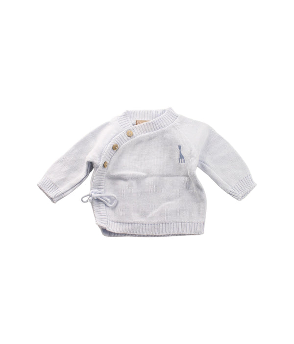A White Cardigans from Sophie la Girafe in size 0-3M for boy. (Front View)
