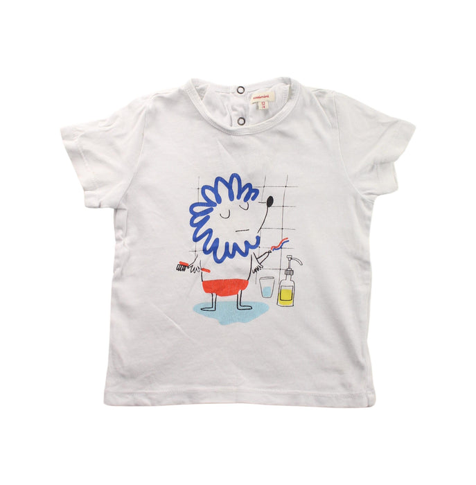A White Short Sleeve T Shirts from Catimini in size 6-12M for boy. (Front View)