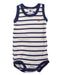 A Blue Sleeveless Bodysuits from Petit Bateau in size 3-6M for boy. (Front View)