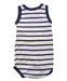 A Blue Sleeveless Bodysuits from Petit Bateau in size 3-6M for boy. (Back View)