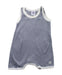 A Blue Sleeveless Rompers from Petit Bateau in size 0-3M for boy. (Front View)