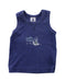 A Blue Sleeveless T Shirts from Petit Bateau in size 3-6M for boy. (Front View)