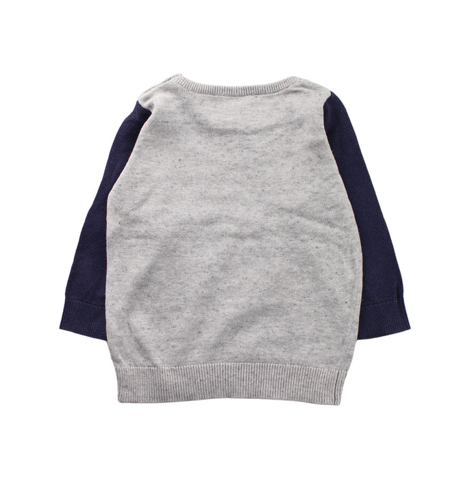 A Grey Knit Sweaters from Seed in size 6-12M for boy. (Back View)