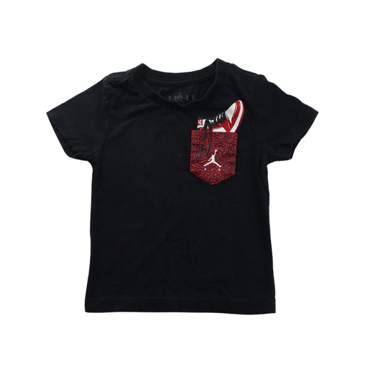A Black Short Sleeve T Shirts from Air Jordan in size 2T for boy. (Front View)