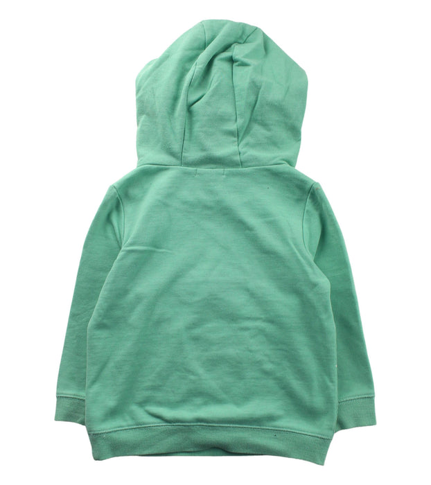A Green Hooded Sweatshirts from DPAM in size 2T for boy. (Back View)