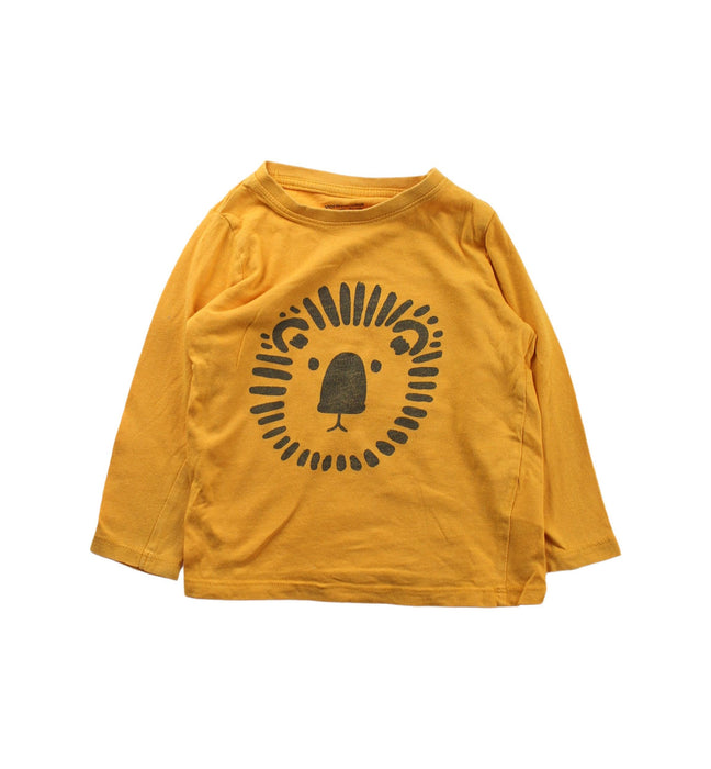 A Yellow Long Sleeve T Shirts from Vertbaudet in size 12-18M for boy. (Front View)