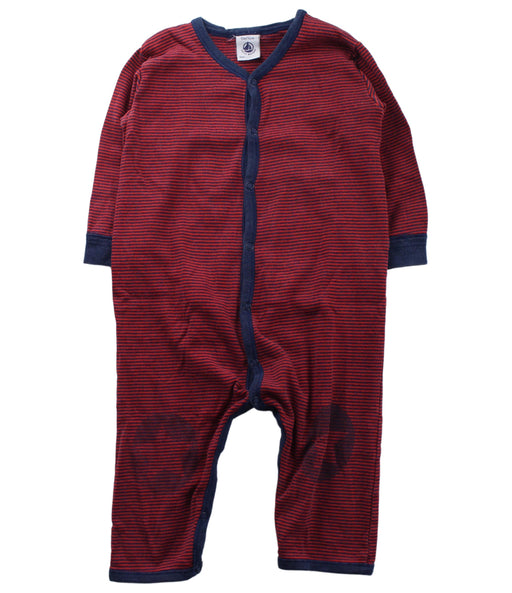 A Red Long Sleeve Jumpsuits from Petit Bateau in size 6-12M for neutral. (Front View)