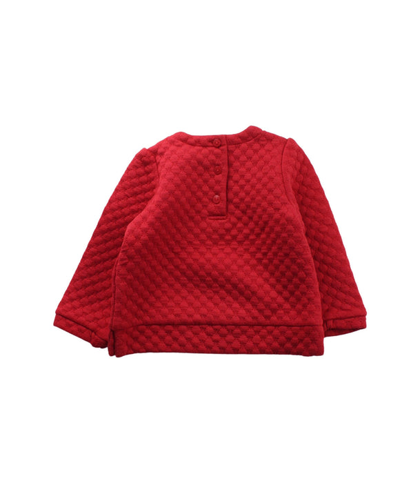 A Red Crewneck Sweatshirts from Absorba in size 12-18M for girl. (Back View)
