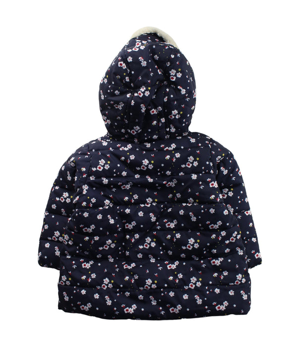 A Multicolour Puffer/Quilted Jackets from Petit Bateau in size 3-6M for girl. (Back View)