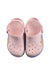 A Pink Aqua Shoes from Crocs in size 6T for girl. (Back View)