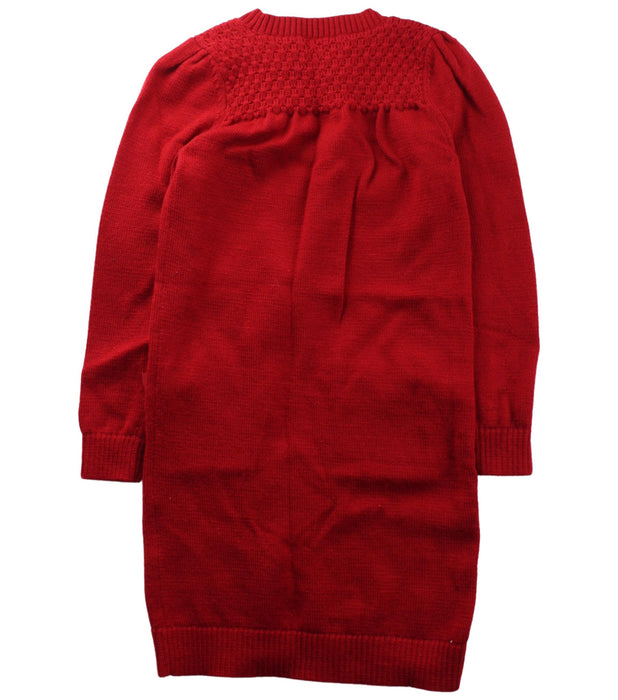 A Red Long Sleeve Dresses from Nicholas & Bears in size 6T for girl. (Back View)