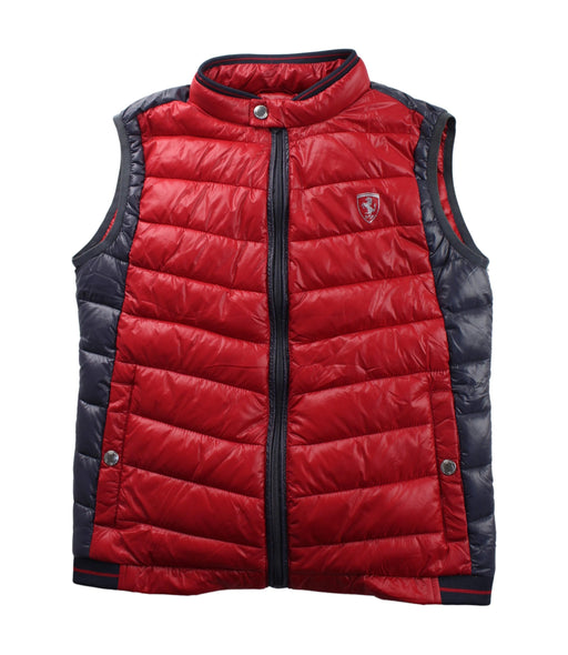 A Red Outerwear Vests from Ferrari in size 11Y for boy. (Front View)