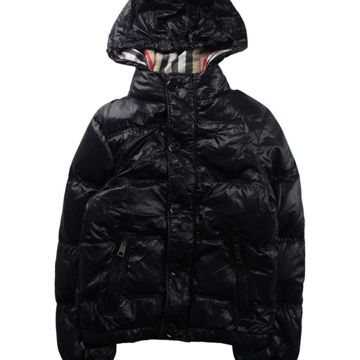 A Black Puffer/Quilted Jackets from Burberry in size 10Y for neutral. (Front View)