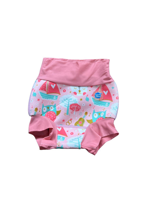 A Pink Swim Diapers from Splash About in size 12-18M for neutral. (Front View)