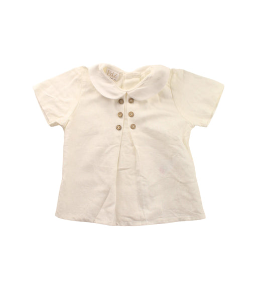 A White Short Sleeve Tops from Paz Rodriguez in size 6-12M for girl. (Front View)