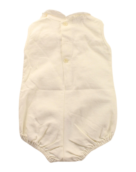 A White Sleeveless Bodysuits from Paz Rodriguez in size 3-6M for girl. (Back View)