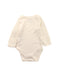 A White Long Sleeve Bodysuits from Mori in size 0-3M for neutral. (Back View)