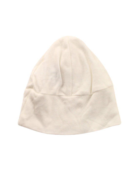 A White Beanies from Mori in size 0-3M for neutral. (Back View)