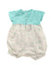 A Blue Short Sleeve Rompers from Chickeeduck in size 0-3M for girl. (Back View)